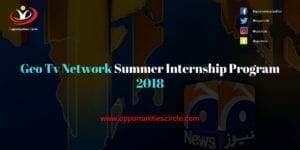 Geo Tv Network Summer Internship