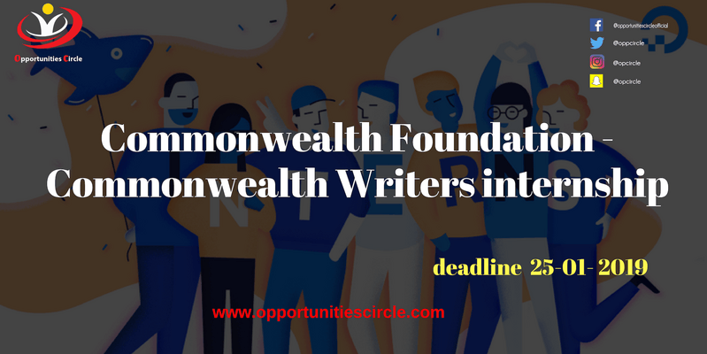 Commonwealth Foundation - Commonwealth Writers internship