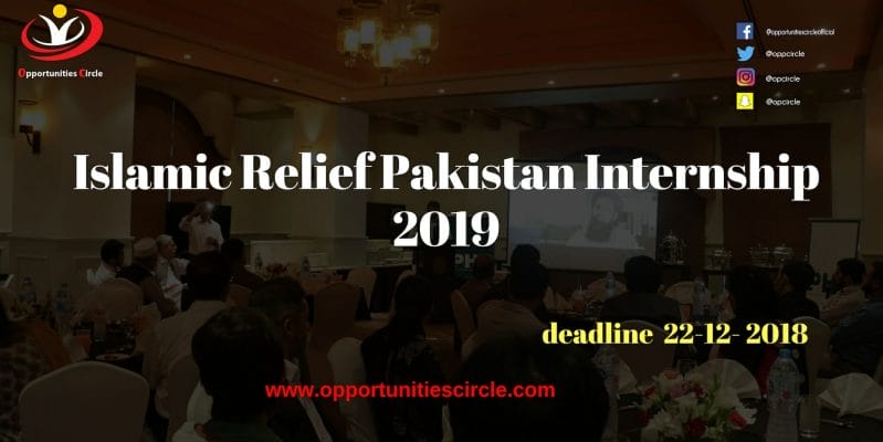 Islamic Relief Pakistan Internship 2019