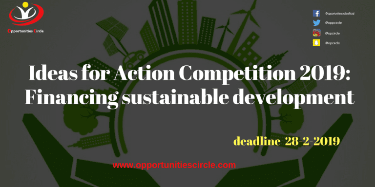 Ideas for Action Competition 2019: Financing sustainable development