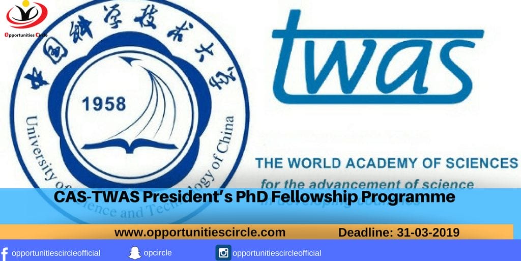 CAS-TWAS President’s PhD Fellowship Programme
