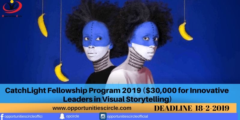 CatchLight Fellowship Program 2019 ($30,000 for Innovative Leaders in Visual Storytelling)