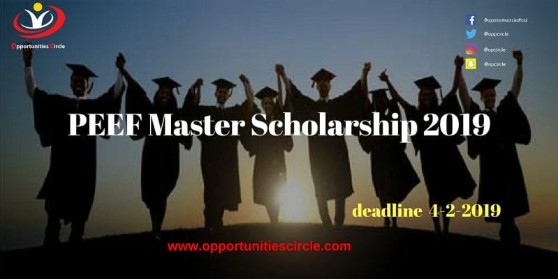 PEEF Master Scholarship 2019