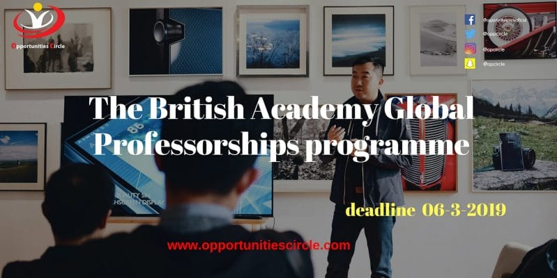 The British Academy Global Professorships programme (1)