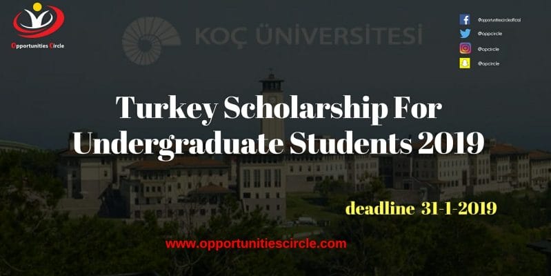 Turkey Scholarship For Undergraduate Students 2019
