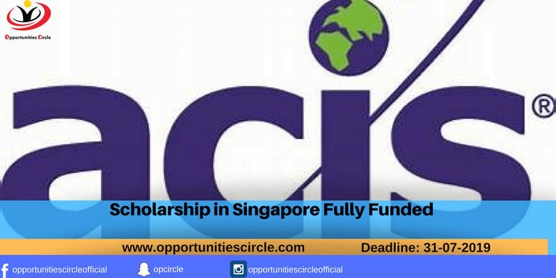 Scholarship in Singapore Fully Funded