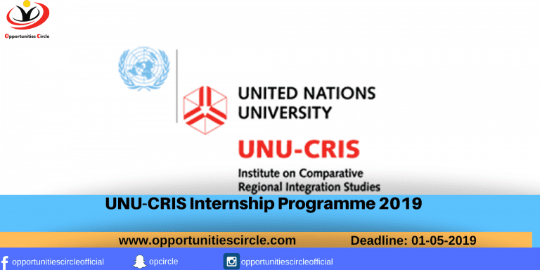  UNU-CRIS Internship Programme 2019