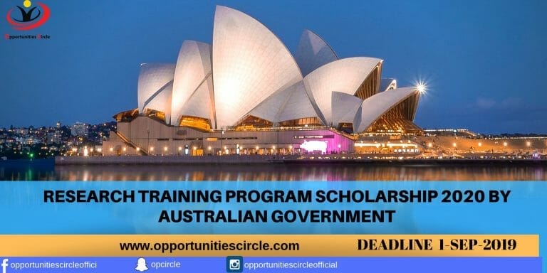 RESEARCH TRAINING PROGRAM SCHOLARSHIP 2020 BY AUSTRALIAN GOVERNMENT