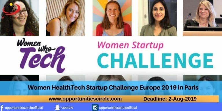 Women HealthTech Startup Challenge Europe 2019 in Paris