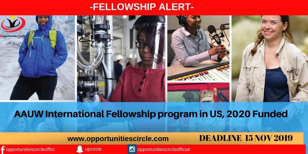 AAUW International Fellowship program in US, 2020 Funded (1)