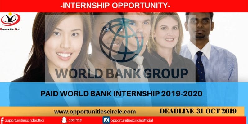 Paid World Bank Internship 2019-2020