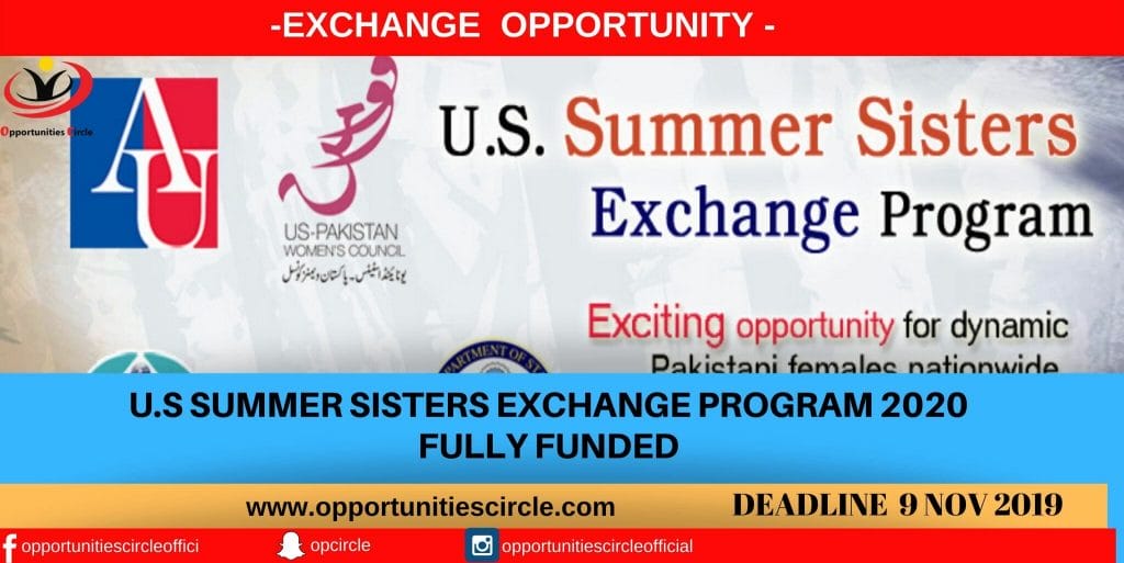 U.S Summer Sisters Exchange Program 2020 Fully Funded