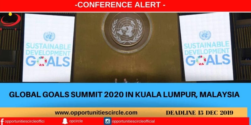 Global Goals Summit 2020 in Kuala Lumpur, Malaysia