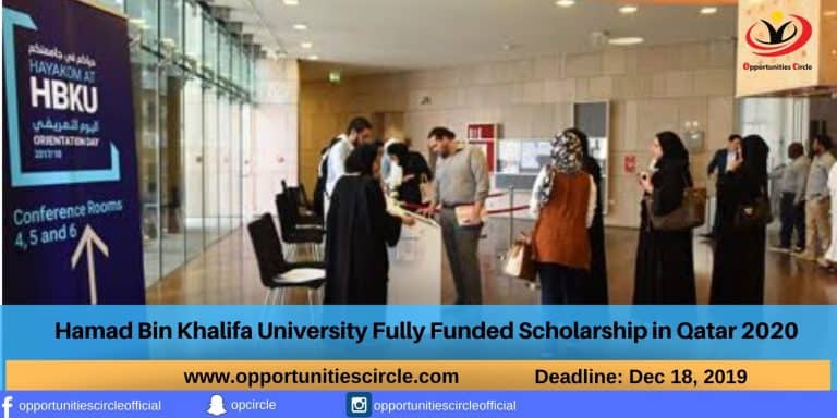 Hamad Bin Khalifa University Fully Funded Scholarship in Qatar 2020