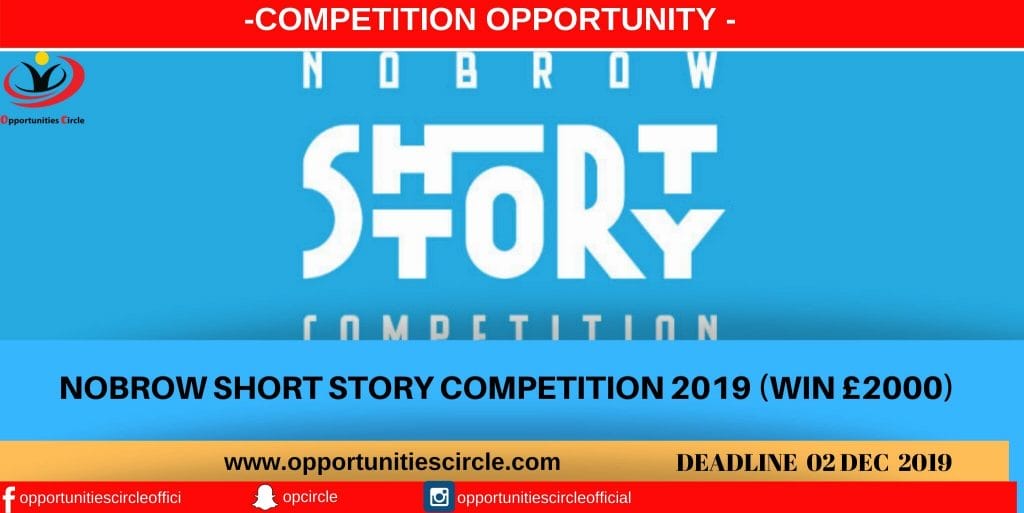 Nobrow Short Story Competition 2019 (Win £2000)