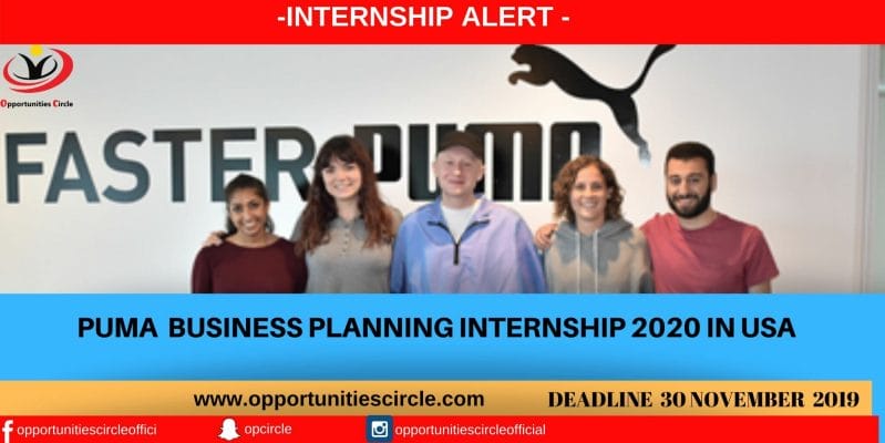 Puma Business Planning Internship 2020 in USA