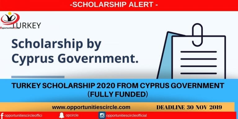 Turkey Scholarship 2020 From Cyprus Government (fully funded)