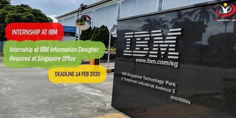 Internship at IBM Information Designer Required at Singapore Office 1
