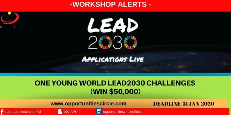 One Young World Lead2030 Challenges (Win $50,000)