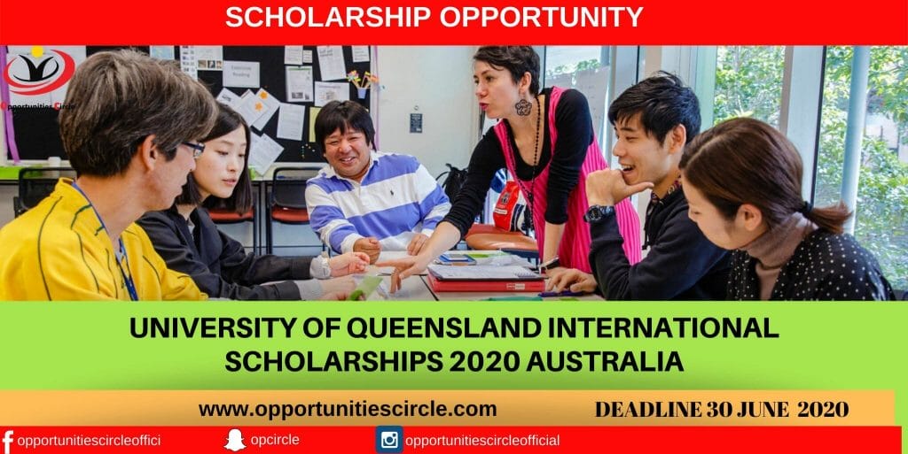 University of Queensland International Scholarships 2020 Australia