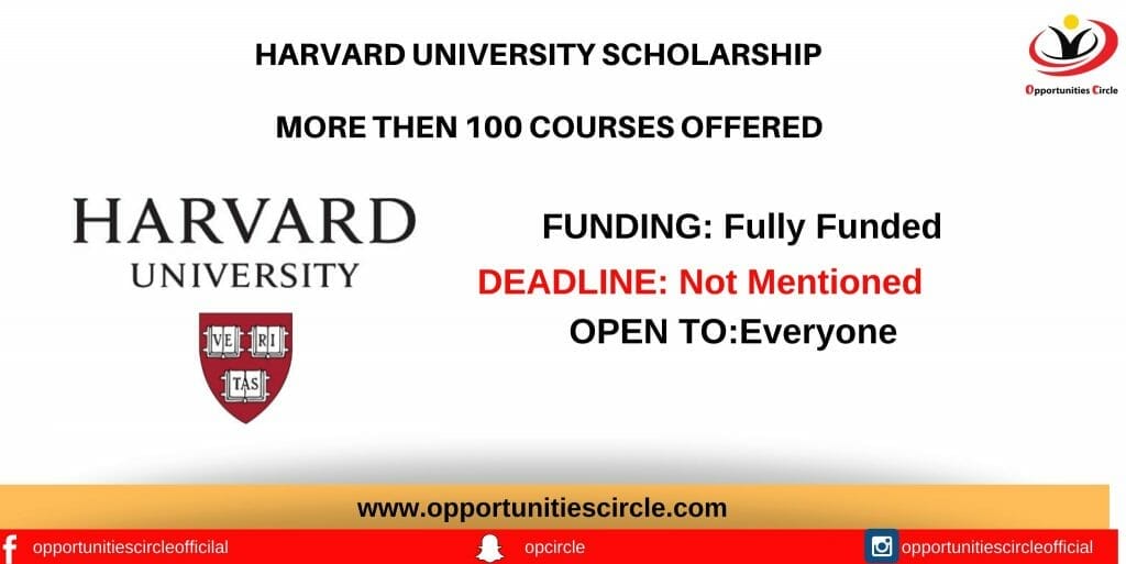 Harvard University Scholarship Program 2020 Get Free Online Courses