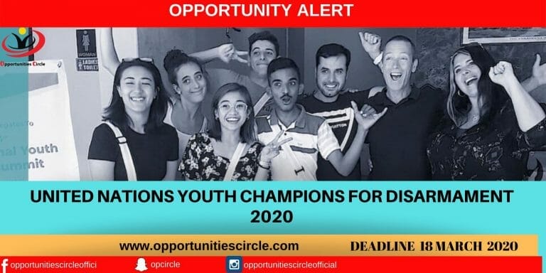 United Nations Youth Champions for Disarmament 2020