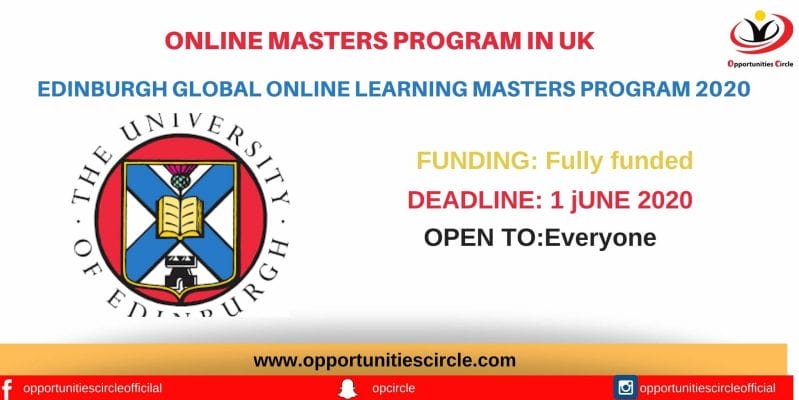 Edinburgh Global Online Learning Masters Program 2020