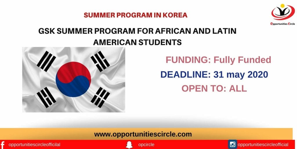 GSK SUMMER PROGRAM FOR AFRICAN AND LATIN AMERICAN STUDENTS