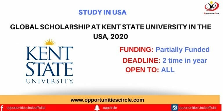 Global Scholarship at Kent State University in the USA, 2020