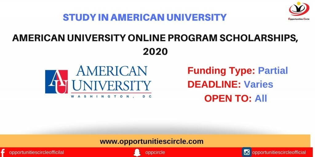 American University Online Program Scholarships, 2020