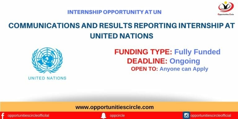 Communications and Results Reporting Internship at United Nations