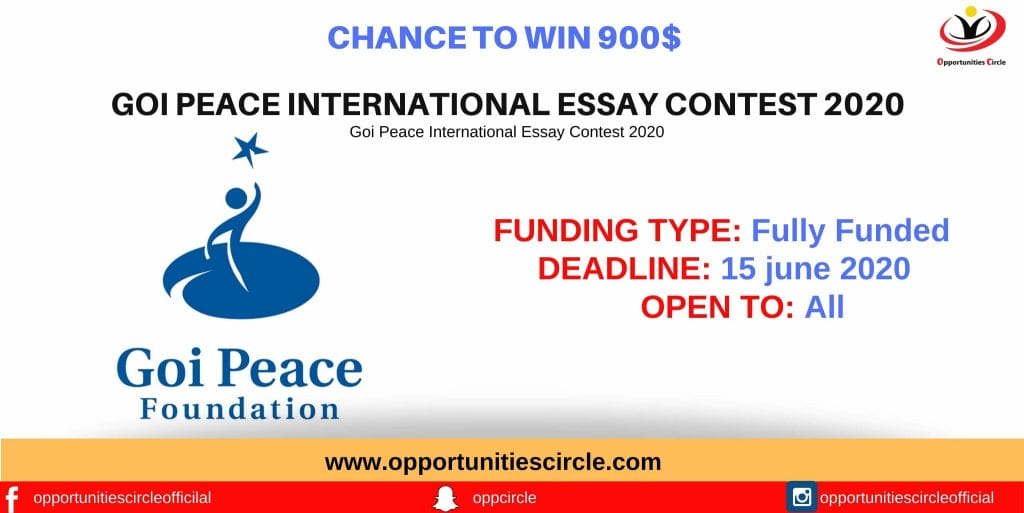 Goi Peace International Essay Contest 2020