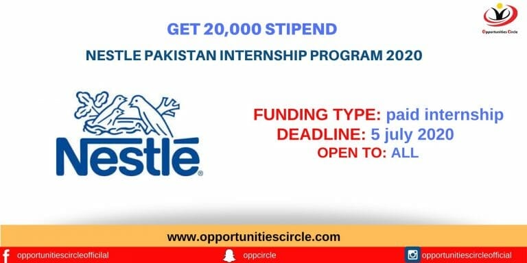 Nestle Pakistan Internship Program 2020