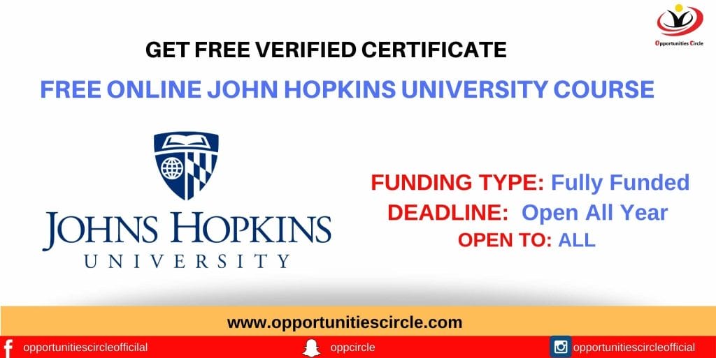 FREE ONLINE JOHN HOPKINS UNIVERSITY COURSE