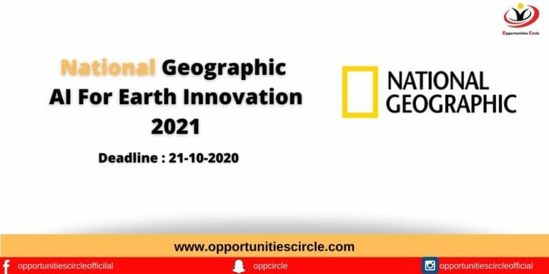 National Geographic AI For Earth Innovation 2021