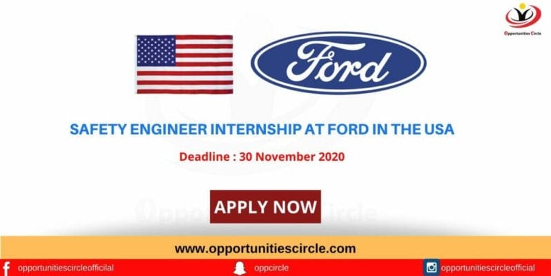 Safety Engineer Internship at Ford in the USA