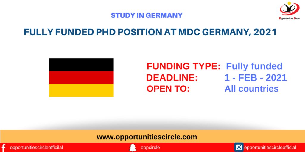 Fully Funded PhD Position at MDC