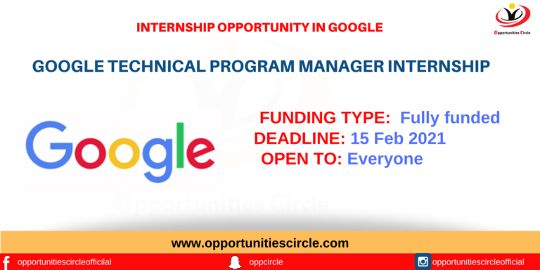 Google Technical Program Manager Internship