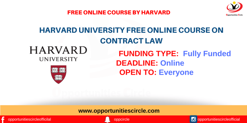 Harvard University Free Online Course on Contract Law