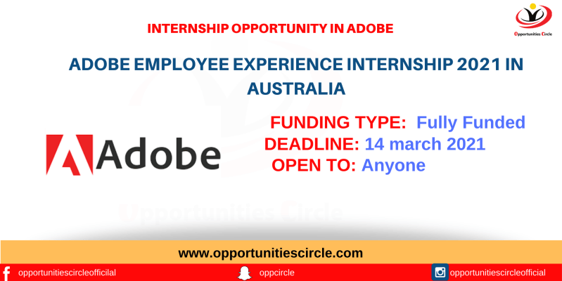Adobe Employee Experience Internship 2021 in Australia
