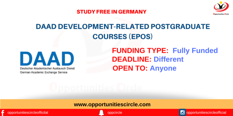 DAAD Development-Related Postgraduate Courses (EPOS) in Germany 2021_22 (Fully Funded)