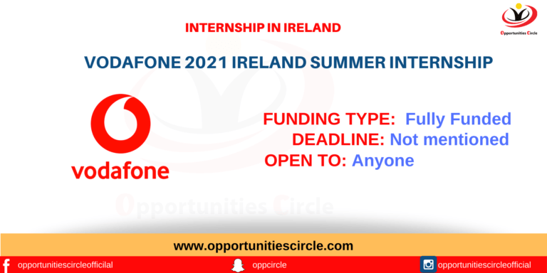 Vodafone Summer Internship Ireland 2021
