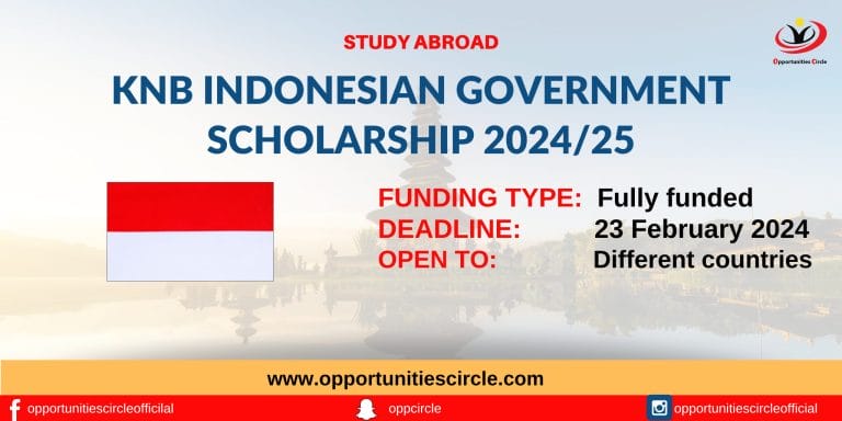KNB Indonesian Government Scholarship 2024-25