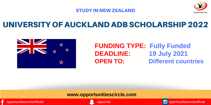 University of Auckland ADB Scholarship