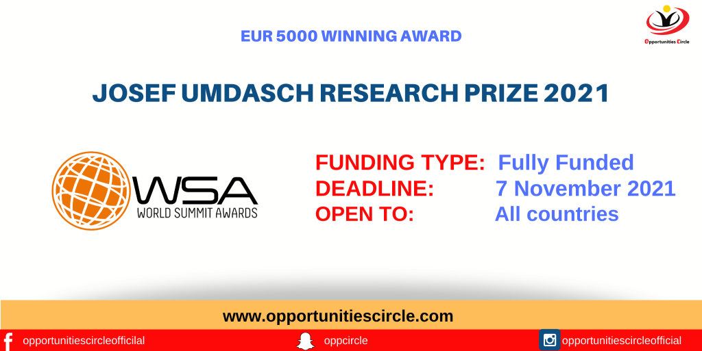 Josef UMDASCH Research Prize