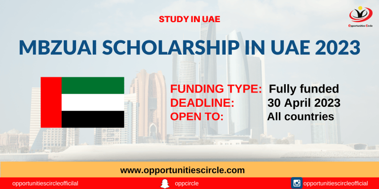 MBZUAI Scholarship in UAE