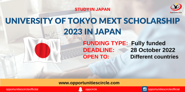 University of Tokyo MEXT Scholarship