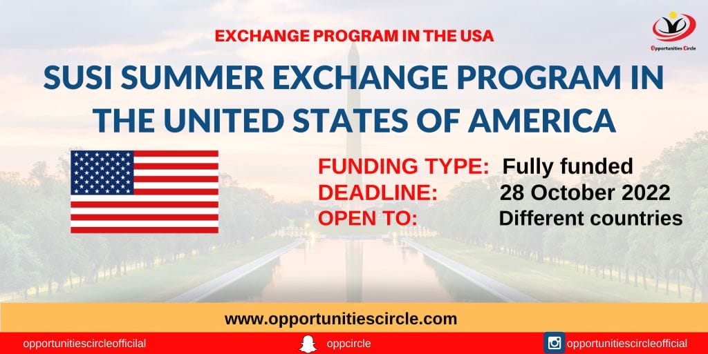 SUSI Summer Exchange Program in USA 2023