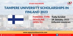 Tampere University Scholarships in Finland 2023