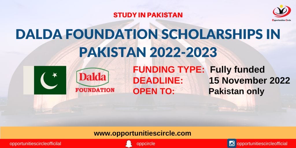 Dalda Foundation Scholarships in Pakistan 2022-2023